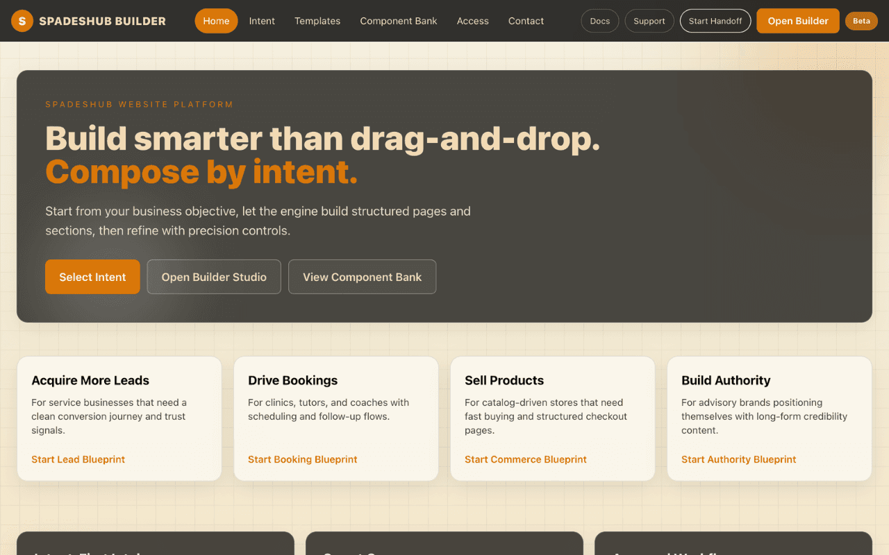 Spadeshub Assisted Builder